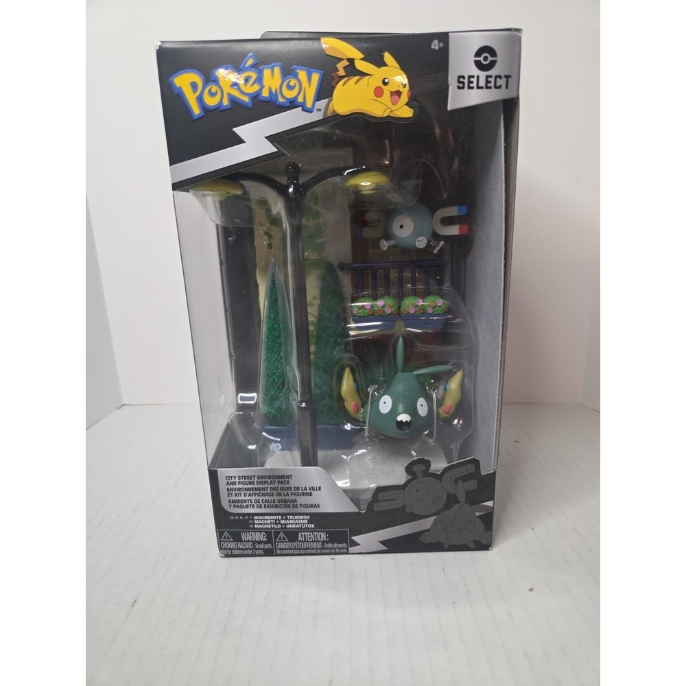 Pokemon Select City Street Environment Pack w/‎ Magnemite & Trubbish Series NEW
